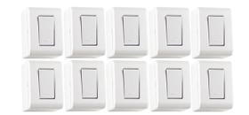Kit 10 Caixa Sobrepor 1 Interruptor Simples - Tramontina Kit 10 Caixa Sobrepor 1 Interruptor Simples - Tramontina