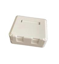 Kit 10 Caixa Sobrepor 2 Portas Keystone Fêmea Rj45 E Rj11