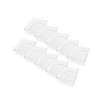 Kit 10 Caixas Cesta Organizadoras Acrílico Multiuso Cristal 7,5L
