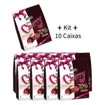 Kit 10 Caixas Cherry - Bombom Meio Amargo 70% Cacau 160g