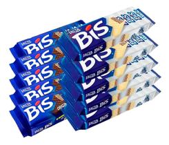 Kit 10 Caixas Chocolate Bis Sabor Misto Lacta 100,8g Atacado