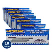 Kit 10 Caixas de Grampo para Grampeador Galvanizado 26/6 c/ 5000 Ideal para Escritório Contabilidade Escolas Atacado Kit 10 Caixas de Grampo para Grampeador Galvanizado 26/6 c/ 5000 Ideal para Escritório Contabilidade Escolas Atacado