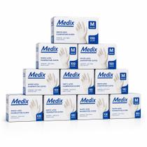 kit 10 caixas de luvas latex c 100 tamanho M medix kit 10 caixas de luvas latex c 100 tamanho M medix