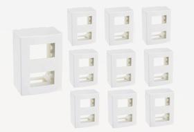 Kit 10 Caixas de Sobrepor 75x95 2 Postos Separados Sleek Margirius 18645 Kit 10 Caixas de Sobrepor 75x95 2 Postos Separados Sleek Margirius 18645