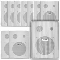 Kit 10 Caixas de Som Ambiente Acústica Profissional Frahm PS200 60W New Passiva Branca