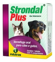 Kit 10 Caixas De Strondal Plus C/ 4 Comp - Vermifugo