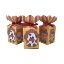 kit 10 Caixas decoração bombeiros aniversário 14x6x6cm cor