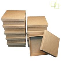 Kit 10 Caixas em MDF Lisa Convite Lembrança 10x10x5 - Expresso da Madeira