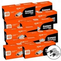 Kit 10 Caixas Grampo para Grampeador Galvanizado 26/6 com 5000 ideal para escritórios contabilidade escolas comércio