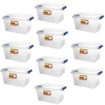 Kit 10 Caixas Organizadora Multiuso Transparente 2,5L Alta