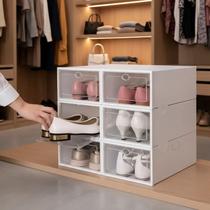 Kit 10 Caixas Organizadora Para Guardar Sapato Sandália Chinelo Empilhável Sapateira Gaveta