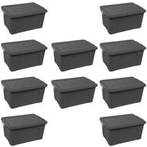 Kit 10 Caixas Organizadoras Multiuso Container 70 Litros