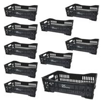 Kit 10 Caixas Plásticas 16L Hortifrúti Agrícola Organizadora