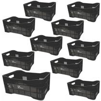 Kit 10 Caixas Plásticas 36L Hortifrúti Agrícola Organizadora Kit 10 Caixas Plásticas 36L Hortifrúti Agrícola Organizadora