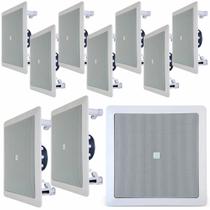 Kit 10 Caixas Som Arandelas Jbl Quadrada 50w Embutir Teto Kit 10 Caixas Som Arandelas Jbl Quadrada 50w Embutir Teto