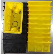 Kit 10 Caixinhas de Luz e Energia Reforçadas p Tomada Interruptor elétrica 4x2 Amarela ou Preta Kit 10 Caixinhas de Luz e Energia Reforçadas p Tomada Interruptor elétrica 4x2 Amarela ou Preta