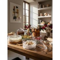 Kit 10 Cake Box Redonda Acrílico Tampa 1.450ml Transparente Kit 10 Cake Box Redonda Acrílico Tampa 1.450ml Transparente