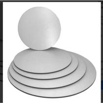 KIT 10 CAKEBOARD LISO 15 CM MDF BRANCO 3mm