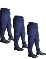 Kit 10 Calça Brim Cargo Uniforme Trabalho Costura Dupla REFORÇADA