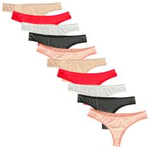 Kit 10 Calcinha Básica Tanga Fristyle Romantic Feminina Adulto