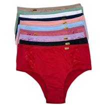 Kit 10 Calcinha Calçola Conforto Com Renda Senhora Tangão Cintura Alta Microfibra Lingerie Mulher Kit 10 Calcinha Calçola Conforto Com Renda Senhora Tangão Cintura Alta Microfibra Lingerie Mulher