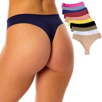 Kit 10 Calcinha Corte A Laser Feminina Tanga Sem Costura