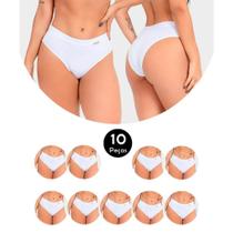 Kit 10 Calcinha Cotton Confort Algodão Tanga Básica Feminina Conforto IVY