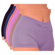 Kit 10 Calcinha Cueca Box Shortinho Zero Costura Sem Marcação Ajuste Perfeito Com Elasticidade Lingerie Moda Íntima Feminina