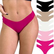 Kit 10 Calcinha Feminina Cotton Algodão Respirável Viére