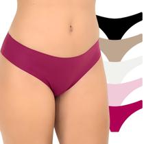 Kit 10 Calcinha Feminina Sem Costura Tanga Poliamida Rupee