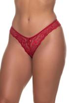 Kit 10 Calcinha Fio Dental Duplo Microfibra e Renda Luxo Tanga lingerie Feminina Atacado Daniella Sex Sensual