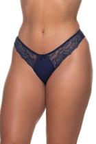 Kit 10 Calcinha Fio Dental Duplo Microfibra e Renda Luxo Tanga lingerie Feminina Atacado Jhennifer Sex Sensual