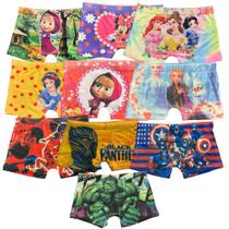 Kit 10 Calcinha Infantil Boxer Fristyle Personagens Menina Em Microfibra
