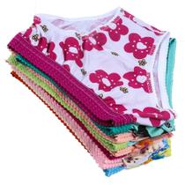 Kit 10 Calcinha Infantil Menina 100% Algodão Com Cós Estampada Kit 10 Calcinha Infantil Menina 100% Algodão Com Cós Estampada