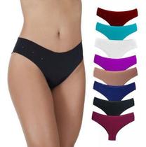 Kit 10 Calcinha Sem Costura Tanga Corte a Laser Lingerie Não Marca