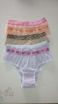 kit 10 calcinha tanga de cotton algodão, elastico exposto em cores variadas