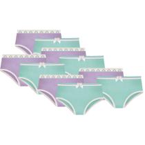 Kit 10 Calcinhas Básica Normal Para Meninas Selene Infanto Juvenil Em Algodão