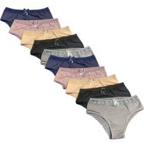 Kit 10 Calcinhas Calçola Fristyle Em Microfibra Lisa Adulto