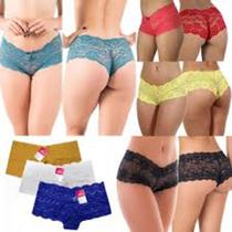 kit 10 Calcinhas Calesson Shortinho Renda Confortável Caleçon Rendada Com Forro Confortável kit 10 Calcinhas Calesson Shortinho Renda Confortável Caleçon Rendada Com Forro Confortável
