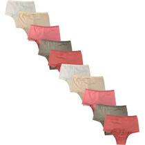 Kit 10 Calcinhas Cintura Alta Fristyle Em Microfibra Modeladora Adulto