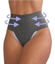 Kit 10 Calcinhas Cintura Alta Segura Barriga Fitness Cós Duplo Redutora Lingerie Feminina