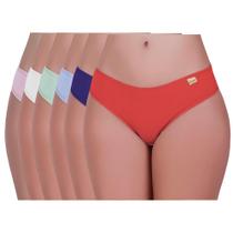 Kit 10 Calcinhas Conforto Microfibra Lisa Confortável Para o Dia a Dia Lingerie Feminina