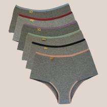 Kit 10 Calcinhas Cós Alto - Segura Barriga - Pós-Parto 100% Algodão - plus size Kit 10 Calcinhas Cós Alto - Segura Barriga - Pós-Parto 100% Algodão - plus size