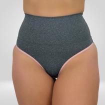 Kit 10 Calcinhas Feminina Fitness Fio Duplo Compressão Modelagem Segura Lingerie Cós Alto Conforto