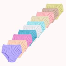 Kit 10 Calcinhas Femininas Calçola Senhoras Plus Size Cós Alto