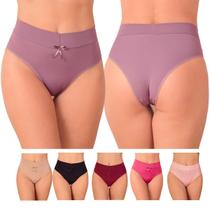 KIT 10 Calcinhas Femininas Cintura Alta Cós Duplo Lingerie Atacado Lateral Larga KIT 10 Calcinhas Femininas Cintura Alta Cós Duplo Lingerie Atacado Lateral Larga