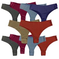 Kit 10 Calcinhas Fio Dental Fristyle Em Microfibra Sem Costura Adulto Atacado