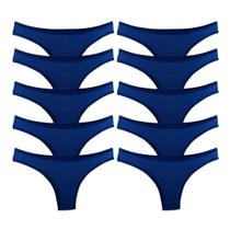 Kit 10 Calcinhas Fio Dental Try Basics Algodão Cotton Básica Lisa Moda Lingerie Kit 10 Calcinhas Fio Dental Try Basics Algodão Cotton Básica Lisa Moda Lingerie