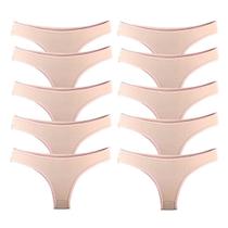 Kit 10 Calcinhas Fio Dental Try Basics Algodão Cotton Básica Lisa Moda Lingerie