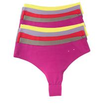 Kit 10 Calcinhas Fristyle Em Microfibra Lisa Sem Costura Corte A Laser Adulto